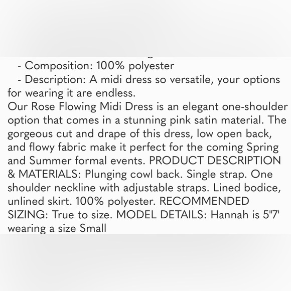 One shoulder midi dress in rose - Picture 2 of 10